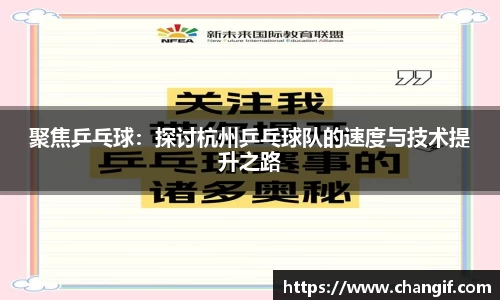 聚焦乒乓球：探讨杭州乒乓球队的速度与技术提升之路